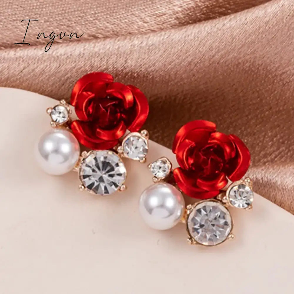New Korean Flower Asymmetrical Dangle Earrings For Women Long Tassel Butterfly Imitation Pearl Cat