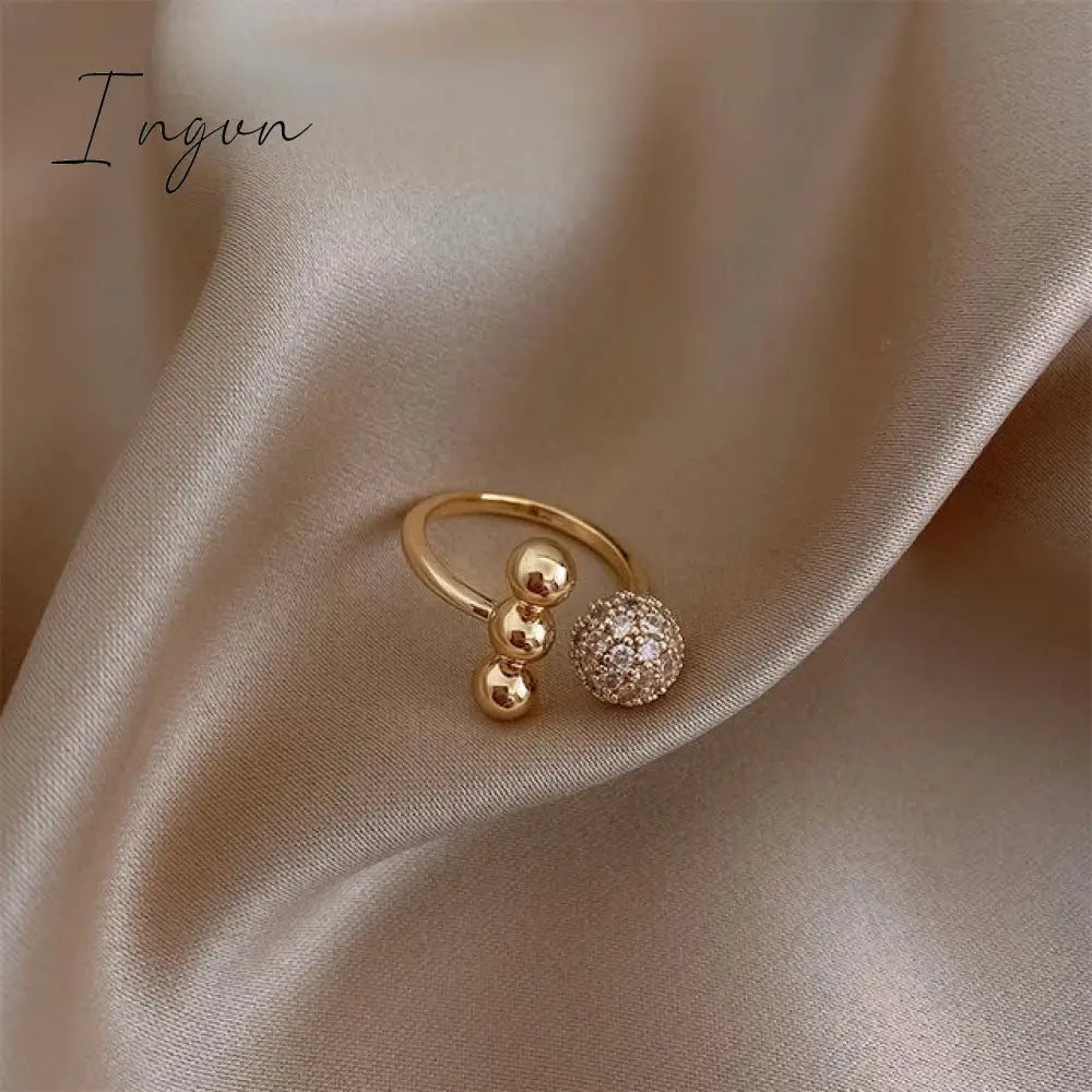 New Luxury Leaf Branch Shape Open Rings For Women Korean Party Exquisite Finger Ring Girls