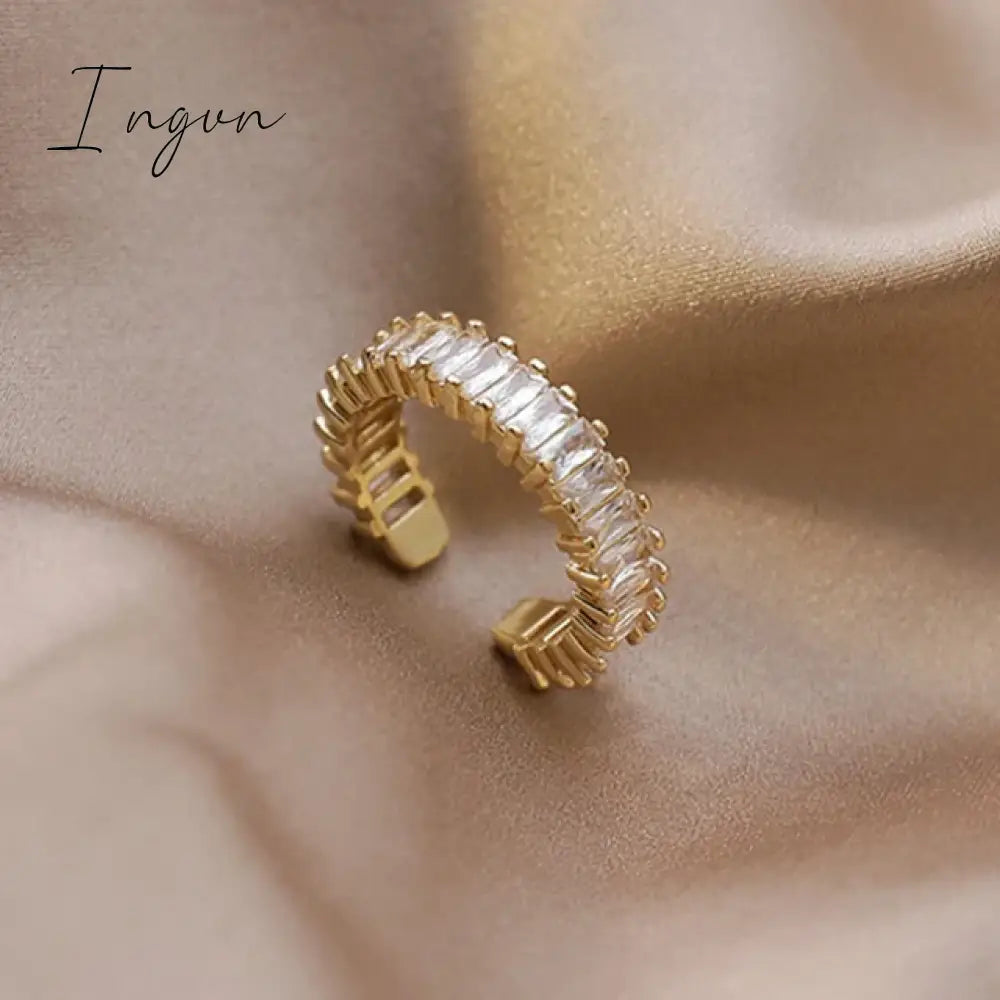 New Luxury Leaf Branch Shape Open Rings For Women Korean Party Exquisite Finger Ring Girls